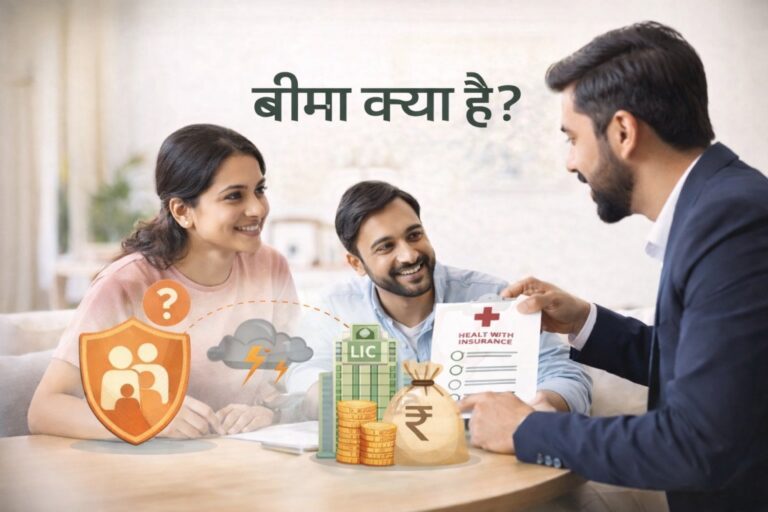 बीमा क्या है – भारतीय परिवार बीमा सलाहकार से बीमा की जानकारी लेते हुए