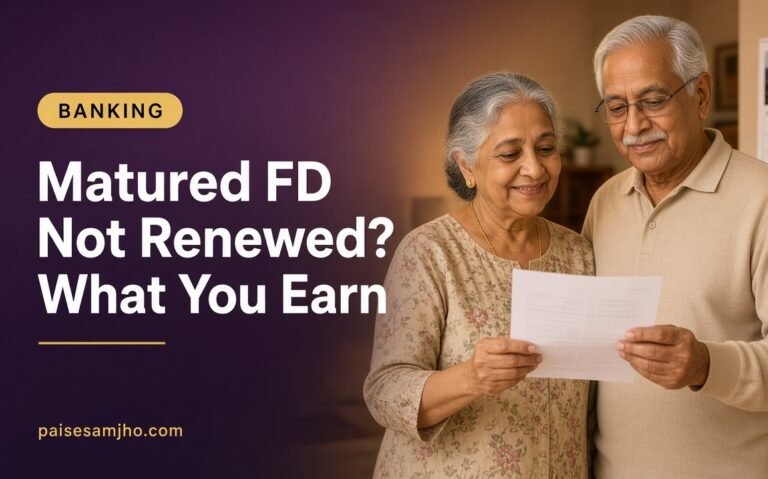 Matured FD Not Renewed